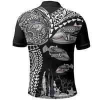 Hawaiian Reef Triggerfish Polo Shirt Polynesian Art with Tribal Humuhumunukunukuapua'a LT03 - Polynesian Pride