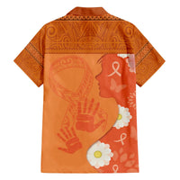 International Day for the Elimination of Violence Against Women Family Matching Off Shoulder Short Dress and Hawaiian Shirt Polynesian Pattern