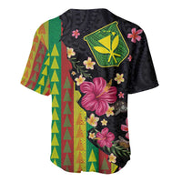 Hawaiian Independence Day Baseball Jersey Kanaka Maoli Symbols With Tapa Motifs and Tropical Plants - Polynesian Pride