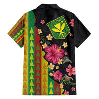 Hawaiian Independence Day Hawaiian Shirt Kanaka Maoli Symbols With Tapa Motifs and Tropical Plants - Polynesian Pride