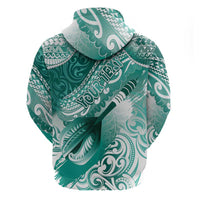 Personalised New Zealand Aotearoa Darts Masters Hoodie Maori Art Tattoo with Tribal Dart Symbol Teal Color - Polynesian Pride