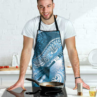 Personalised New Zealand Aotearoa Darts Masters Apron Maori Art Tattoo with Tribal Dart Symbol Blue - Polynesian Pride