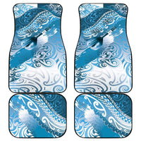 Personalised New Zealand Aotearoa Darts Masters Car Mats Maori Art Tattoo with Tribal Dart Symbol Blue - Polynesian Pride