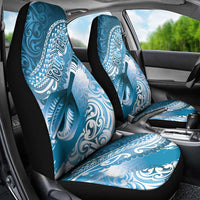 Personalised New Zealand Aotearoa Darts Masters Car Seat Cover Maori Art Tattoo with Tribal Dart Symbol Blue - Polynesian Pride