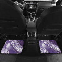 Personalised New Zealand Aotearoa Darts Masters Car Mats Maori Art Tattoo with Tribal Dart Symbol Purple - Polynesian Pride