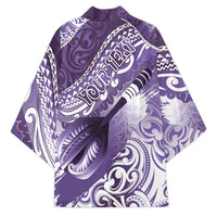 Personalised New Zealand Aotearoa Darts Masters Kimono Maori Art Tattoo with Tribal Dart Symbol Purple - Polynesian Pride
