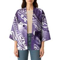 Personalised New Zealand Aotearoa Darts Masters Kimono Maori Art Tattoo with Tribal Dart Symbol Purple - Polynesian Pride