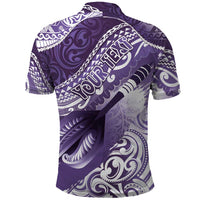 Personalised New Zealand Aotearoa Darts Masters Polo Shirt Maori Art Tattoo with Tribal Dart Symbol Purple - Polynesian Pride