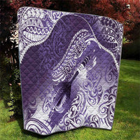 Personalised New Zealand Aotearoa Darts Masters Quilt Maori Art Tattoo with Tribal Dart Symbol Purple - Polynesian Pride