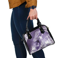 Personalised New Zealand Aotearoa Darts Masters Shoulder Handbag Maori Art Tattoo with Tribal Dart Symbol Purple - Polynesian Pride