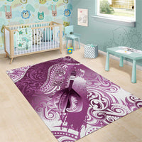 Personalised New Zealand Aotearoa Darts Masters Area Rug Maori Art Tattoo with Tribal Dart Symbol Pink - Polynesian Pride