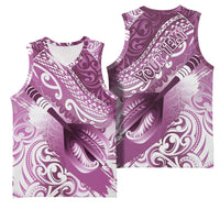 Personalised New Zealand Aotearoa Darts Masters Basketball Jersey Maori Art Tattoo with Tribal Dart Symbol Pink - Polynesian Pride