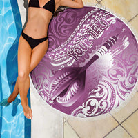 Personalised New Zealand Aotearoa Darts Masters Beach Blanket Maori Art Tattoo with Tribal Dart Symbol Pink - Polynesian Pride