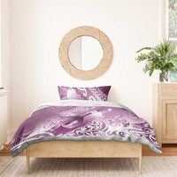 Personalised New Zealand Aotearoa Darts Masters Bedding Set Maori Art Tattoo with Tribal Dart Symbol Pink - Polynesian Pride