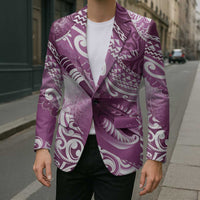 Personalised New Zealand Aotearoa Darts Masters Blazer Maori Art Tattoo with Tribal Dart Symbol Pink - Polynesian Pride