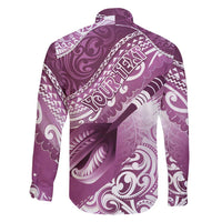 Personalised New Zealand Aotearoa Darts Masters Family Matching Off Shoulder Short Dress and Hawaiian Shirt Maori Art Tattoo with Tribal Dart Symbol Pink - Polynesian Pride