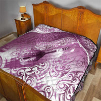 Personalised New Zealand Aotearoa Darts Masters Quilt Maori Art Tattoo with Tribal Dart Symbol Pink - Polynesian Pride