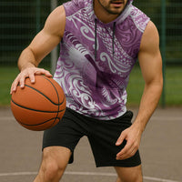 Personalised New Zealand Aotearoa Darts Masters Sleeveless Hoodie Maori Art Tattoo with Tribal Dart Symbol Pink - Polynesian Pride