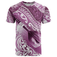 Personalised New Zealand Aotearoa Darts Masters T Shirt Maori Art Tattoo with Tribal Dart Symbol Pink - Polynesian Pride
