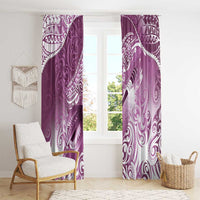 Personalised New Zealand Aotearoa Darts Masters Window Curtain Maori Art Tattoo with Tribal Dart Symbol Pink - Polynesian Pride