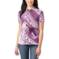 Personalised New Zealand Aotearoa Darts Masters Women Polo Shirt Maori Art Tattoo with Tribal Dart Symbol Pink - Polynesian Pride