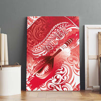 Personalised New Zealand Aotearoa Darts Masters Canvas Wall Art Maori Art Tattoo with Tribal Dart Symbol Red - Polynesian Pride