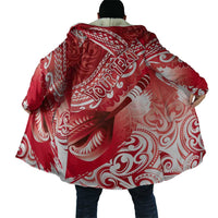 Personalised New Zealand Aotearoa Darts Masters Cloak Maori Art Tattoo with Tribal Dart Symbol Red - Polynesian Pride