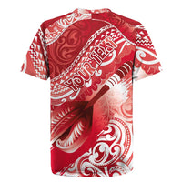Personalised New Zealand Aotearoa Darts Masters Rugby Jersey Maori Art Tattoo with Tribal Dart Symbol Red - Polynesian Pride