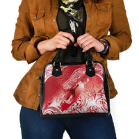 Personalised New Zealand Aotearoa Darts Masters Shoulder Handbag Maori Art Tattoo with Tribal Dart Symbol Red - Polynesian Pride