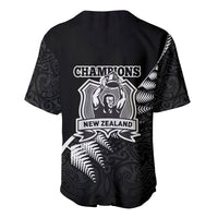 New Zealand World Cup 2023 Baseball Jersey Aotearoa Champion Rugby with Silver Fern Maori Ethnic Pattern LT03 - Polynesian Pride