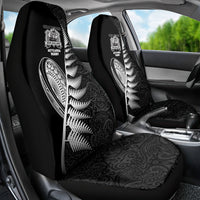 New Zealand World Cup 2023 Car Seat Cover Aotearoa Champion Rugby with Silver Fern Maori Ethnic Pattern LT03 - Polynesian Pride