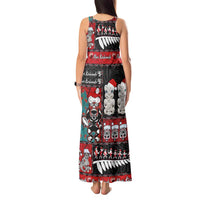 New Zealand Christmas Tank Maxi Dress Maori Christmas Spirit - Meri Kirihimete