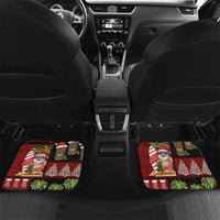 Hawaiian Christmas Car Mats - Mele Kalikimaka Island Holiday Vibes - Black Red