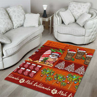 Hawaiian Christmas Area Rug - Mele Kalikimaka Island Holiday Vibes - Red Orange LT03 - Polynesian Pride