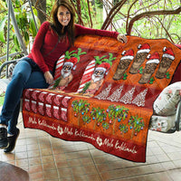Hawaiian Christmas Quilt - Mele Kalikimaka Island Holiday Vibes - Red Orange LT03 - Polynesian Pride