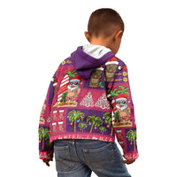 Hawaiian Christmas Kid Hoodie - Mele Kalikimaka Island Holiday Vibes - Pink Purple LT03 - Polynesian Pride