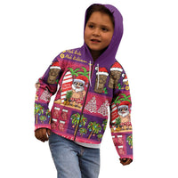 Hawaiian Christmas Kid Hoodie - Mele Kalikimaka Island Holiday Vibes - Pink Purple LT03 - Polynesian Pride