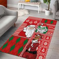 Australian Christmas Area Rug - Santa Koala Kangaroo and Holiday Cheer