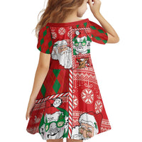 Australian Christmas Family Matching Puletasi and Hawaiian Shirt - Santa Koala Kangaroo and Holiday Cheer LT03 - Polynesian Pride