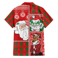 Australian Christmas Family Matching Puletasi and Hawaiian Shirt - Santa Koala Kangaroo and Holiday Cheer LT03 - Polynesian Pride