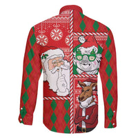 Australian Christmas Family Matching Puletasi and Hawaiian Shirt - Santa Koala Kangaroo and Holiday Cheer LT03 - Polynesian Pride