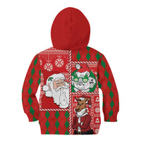Australian Christmas Kid Hoodie - Santa Koala Kangaroo and Holiday Cheer LT03 - Polynesian Pride