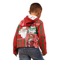 Australian Christmas Kid Hoodie - Santa Koala Kangaroo and Holiday Cheer LT03 - Polynesian Pride