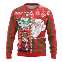 Australian Christmas Ugly Christmas Sweater - Santa Koala Kangaroo and Holiday Cheer LT03 - Polynesian Pride