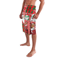 Australian Christmas Lavalava - Santa Koala Kangaroo and Holiday Cheer