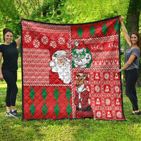 Australian Christmas Quilt - Santa Koala Kangaroo and Holiday Cheer LT03 - Polynesian Pride
