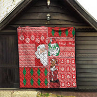 Australian Christmas Quilt - Santa Koala Kangaroo and Holiday Cheer LT03 - Polynesian Pride