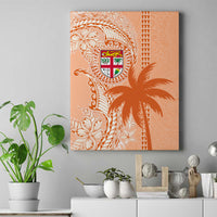 Bula Fiji Canvas Wall Art Tropical Flower and Tapa Pattern Peach Fuzz Color LT03 Peach Fuzz - Polynesian Pride