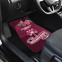 Fiji Adi Cakobau School Car Mats Tropical Flower and Tapa Pattern LT03 - Polynesian Pride