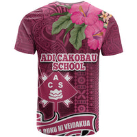 Fiji Adi Cakobau School T Shirt Tropical Flower and Tapa Pattern LT03 - Polynesian Pride